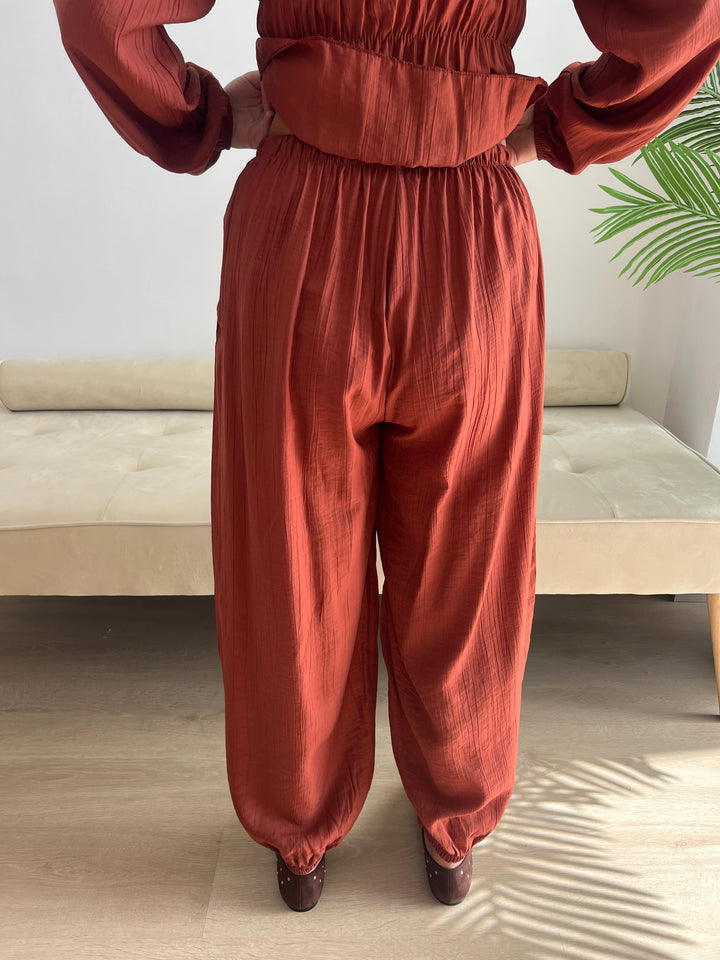 Pantalón Malú teja