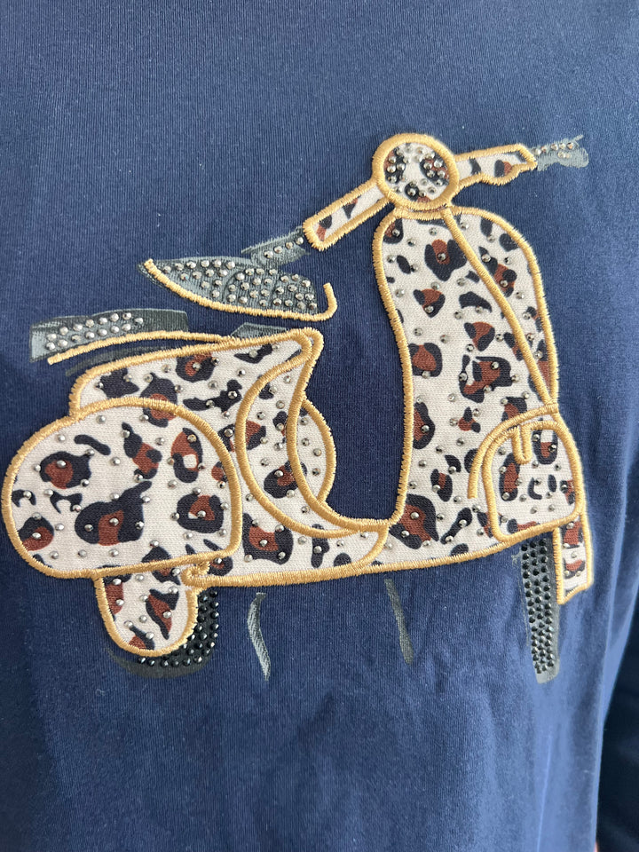 Camiseta Vespa azul marino