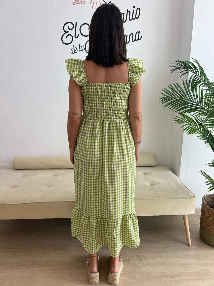 Vestido Vichy verde