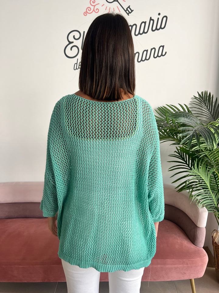 Jersey Redecilla turquesa