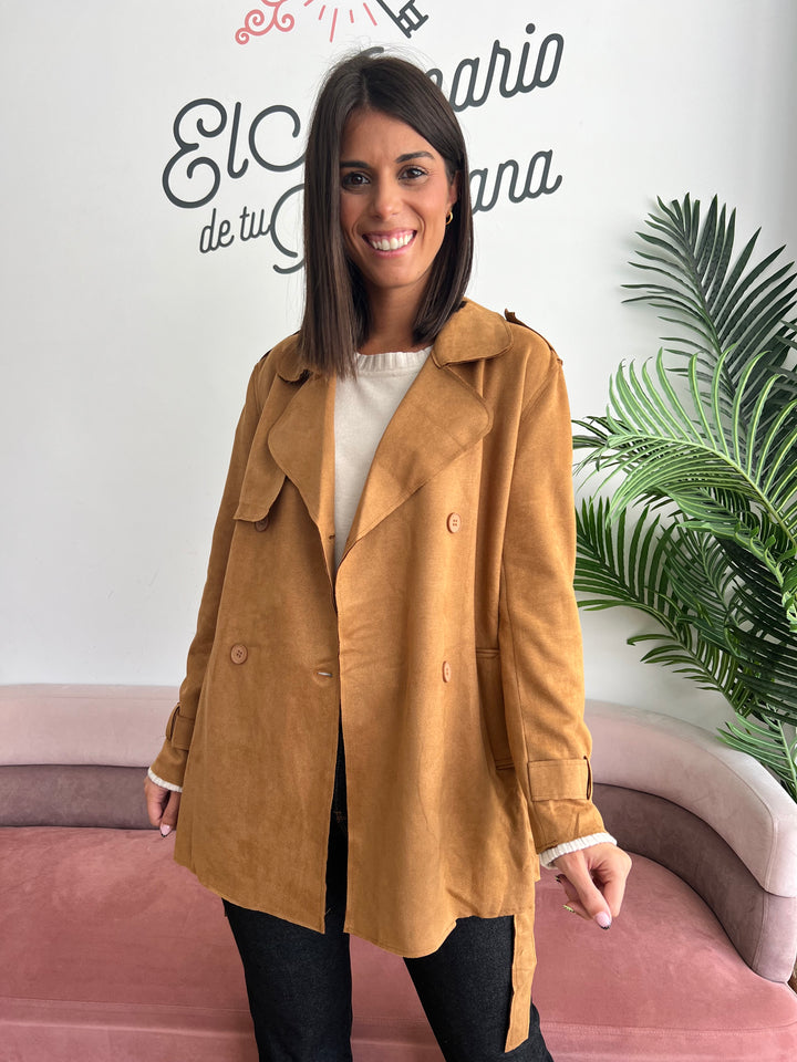 Chaqueta Antelina camel