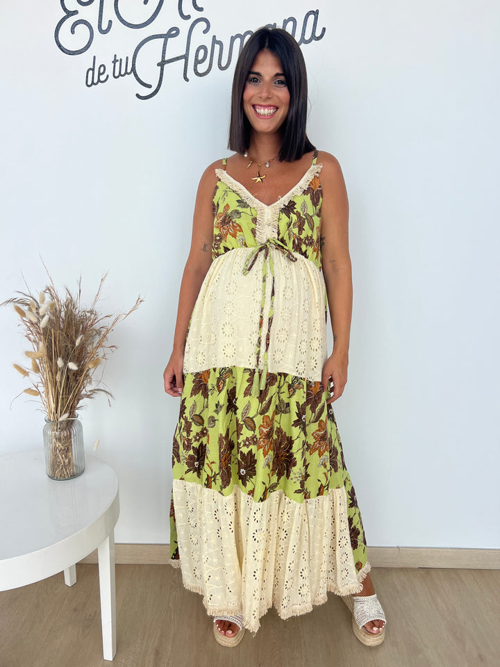 Vestido Manvi pistacho