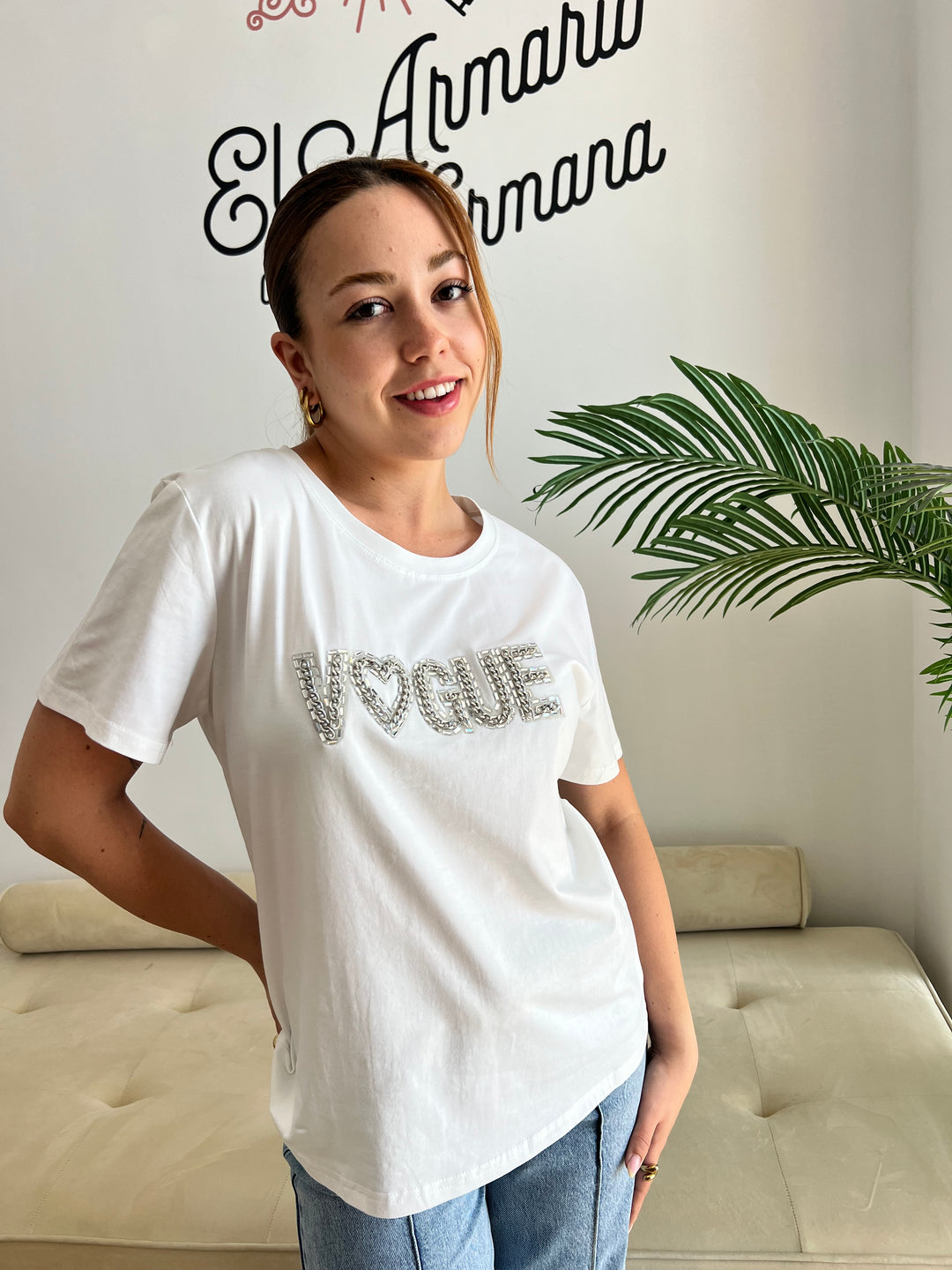 Camiseta Vogue blanco
