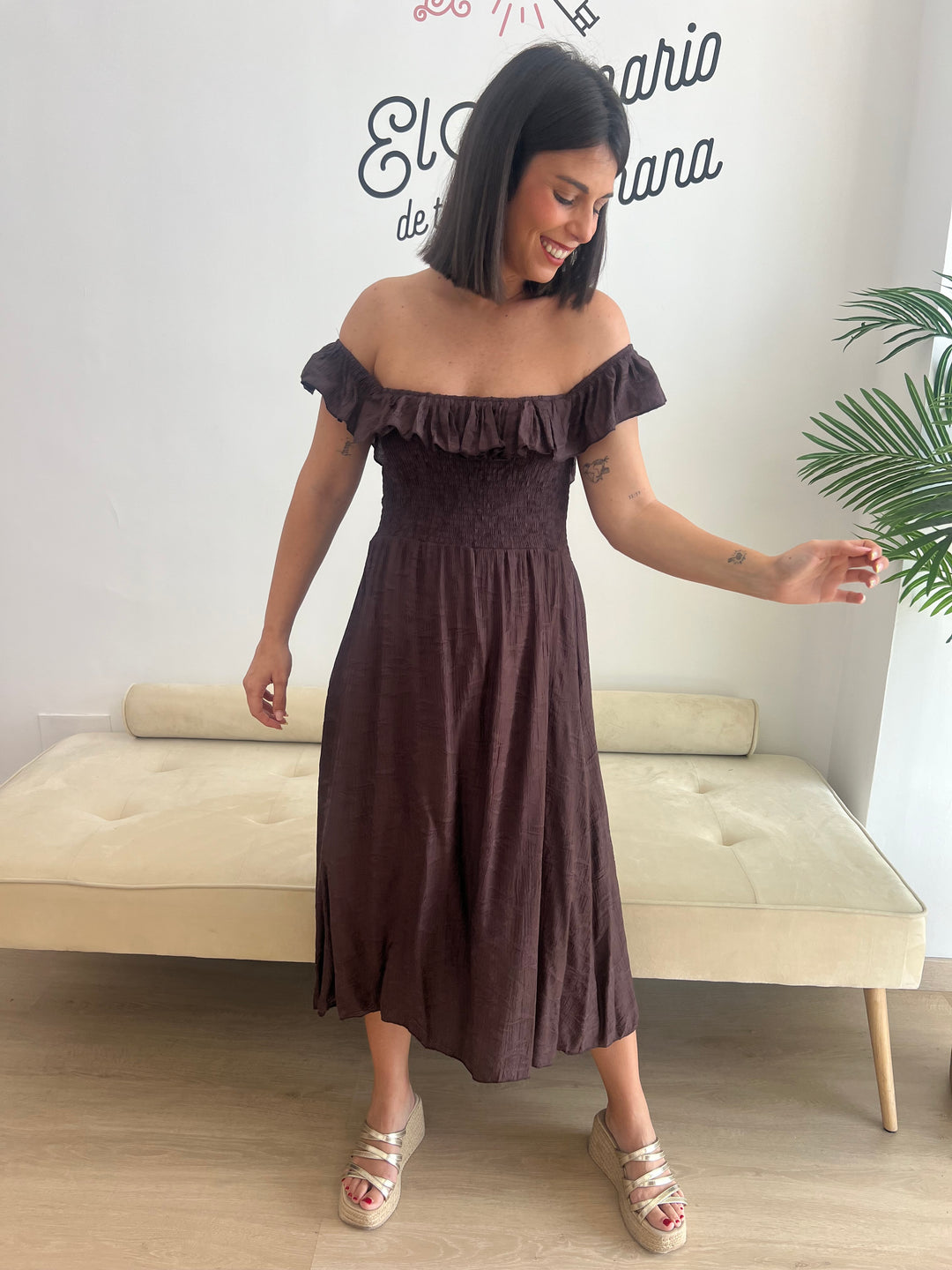 Vestido Leila marrón