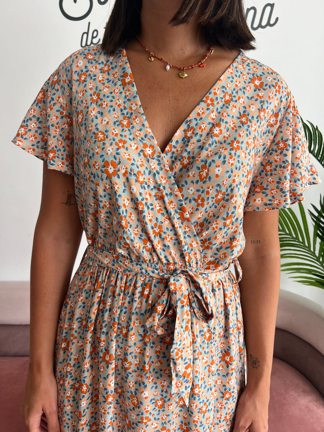 Vestido Dayana aguamarina
