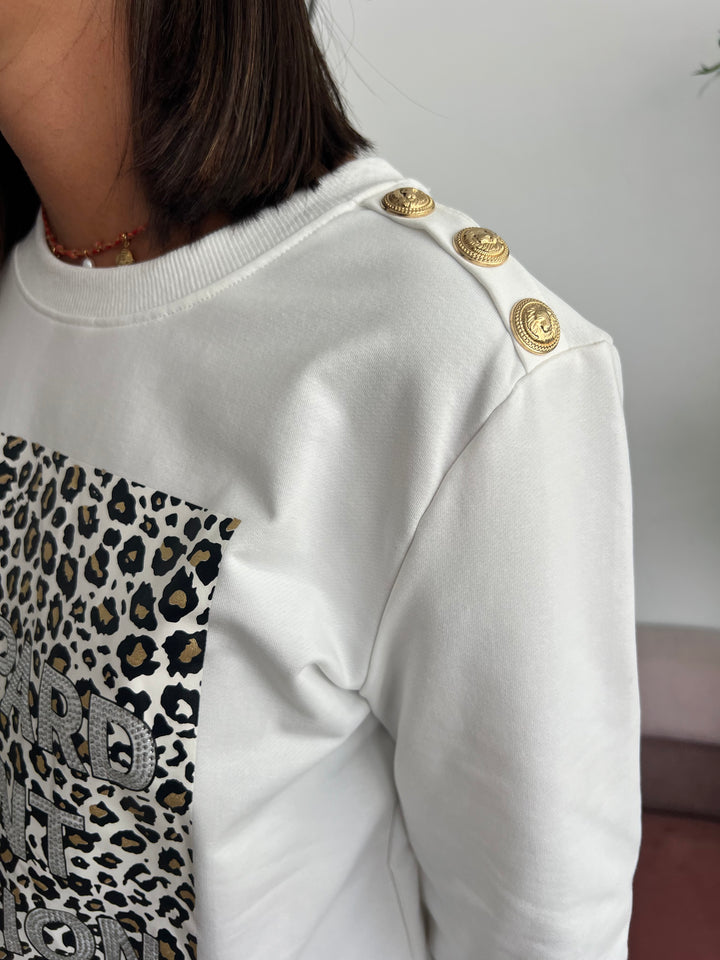 Sudadera Print blanco