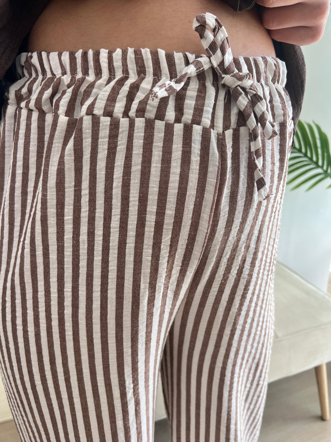 Pantalón Rayas marrón
