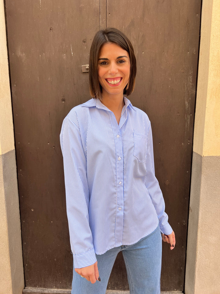 Camisa Rayas azul