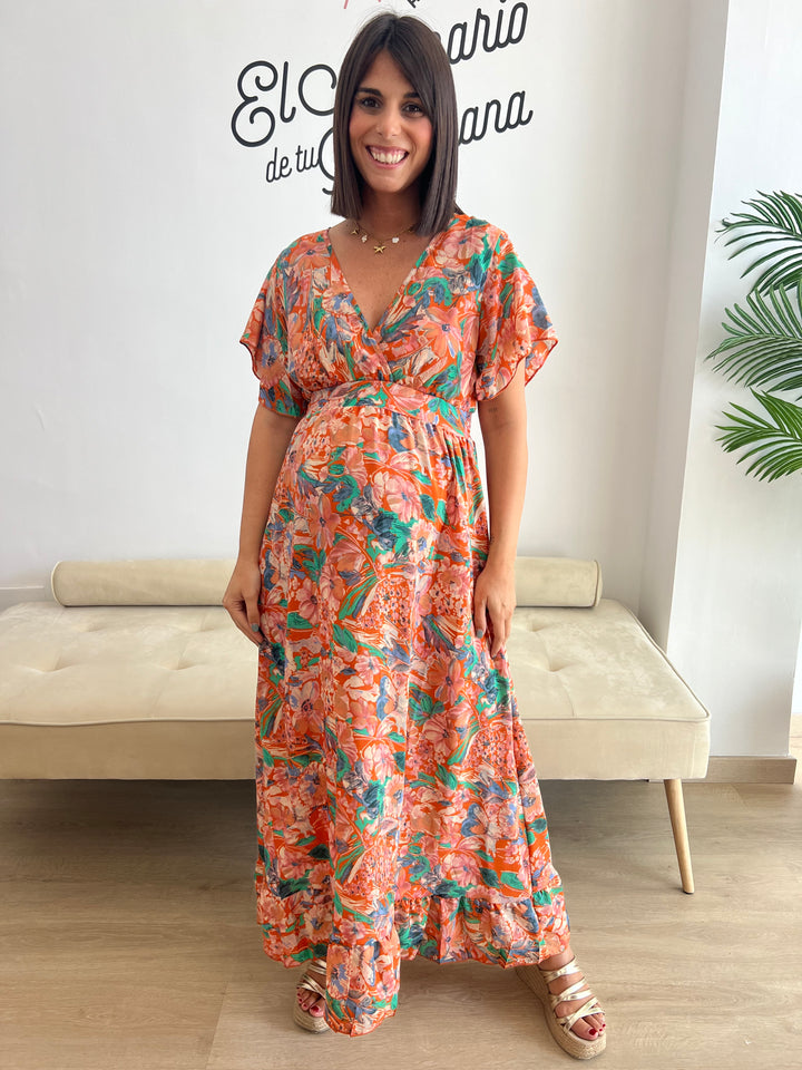 Vestido Xiomara naranja