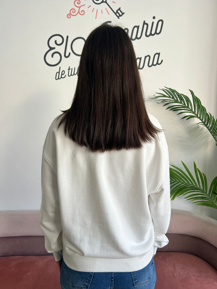 Sudadera Frida Corazones beige