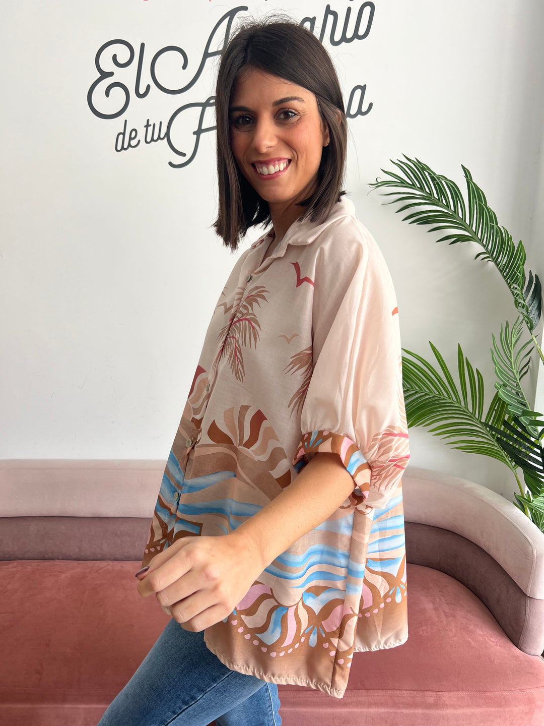 Camisa Mireia marrón