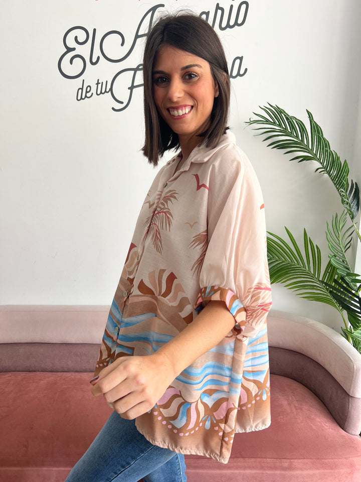Camisa Mireia marrón