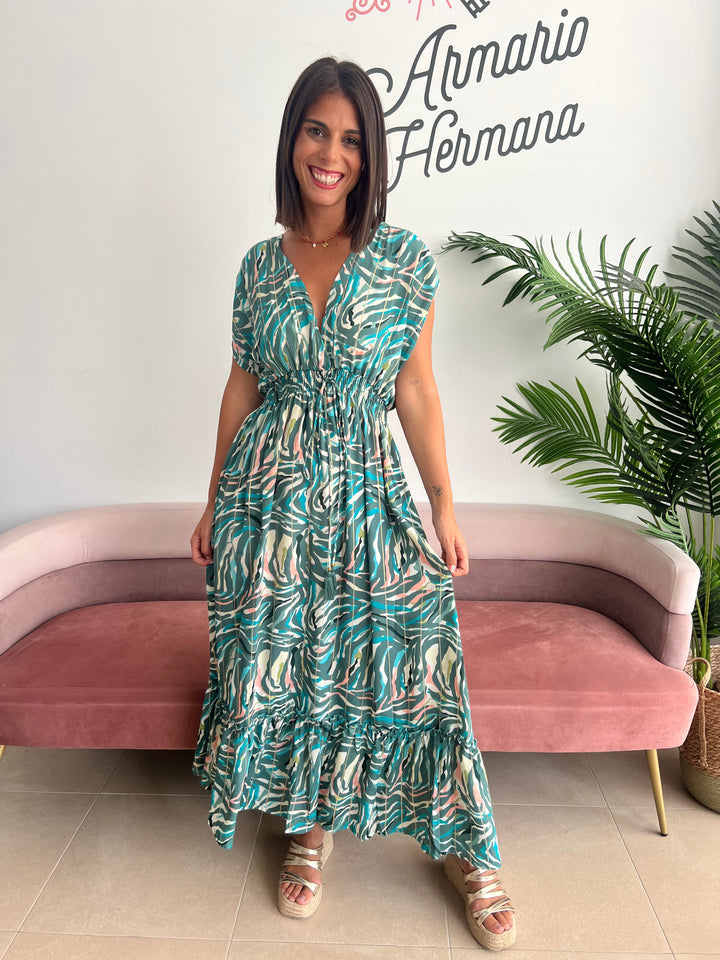 Vestido Tarifa verde oscuro