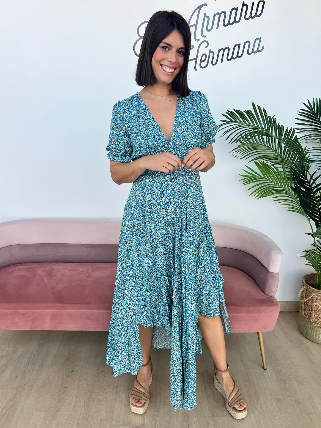 Vestido Nataly turquesa