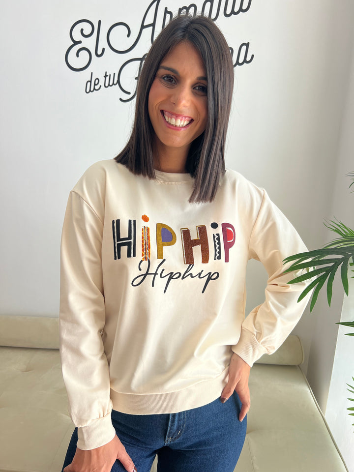 Sudadera Hip Hip beige