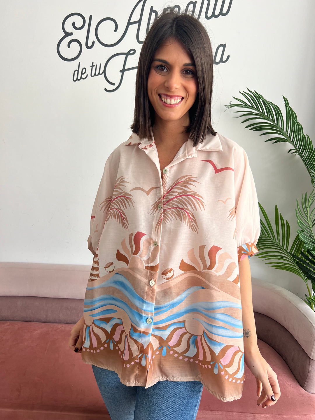Camisa Mireia marrón