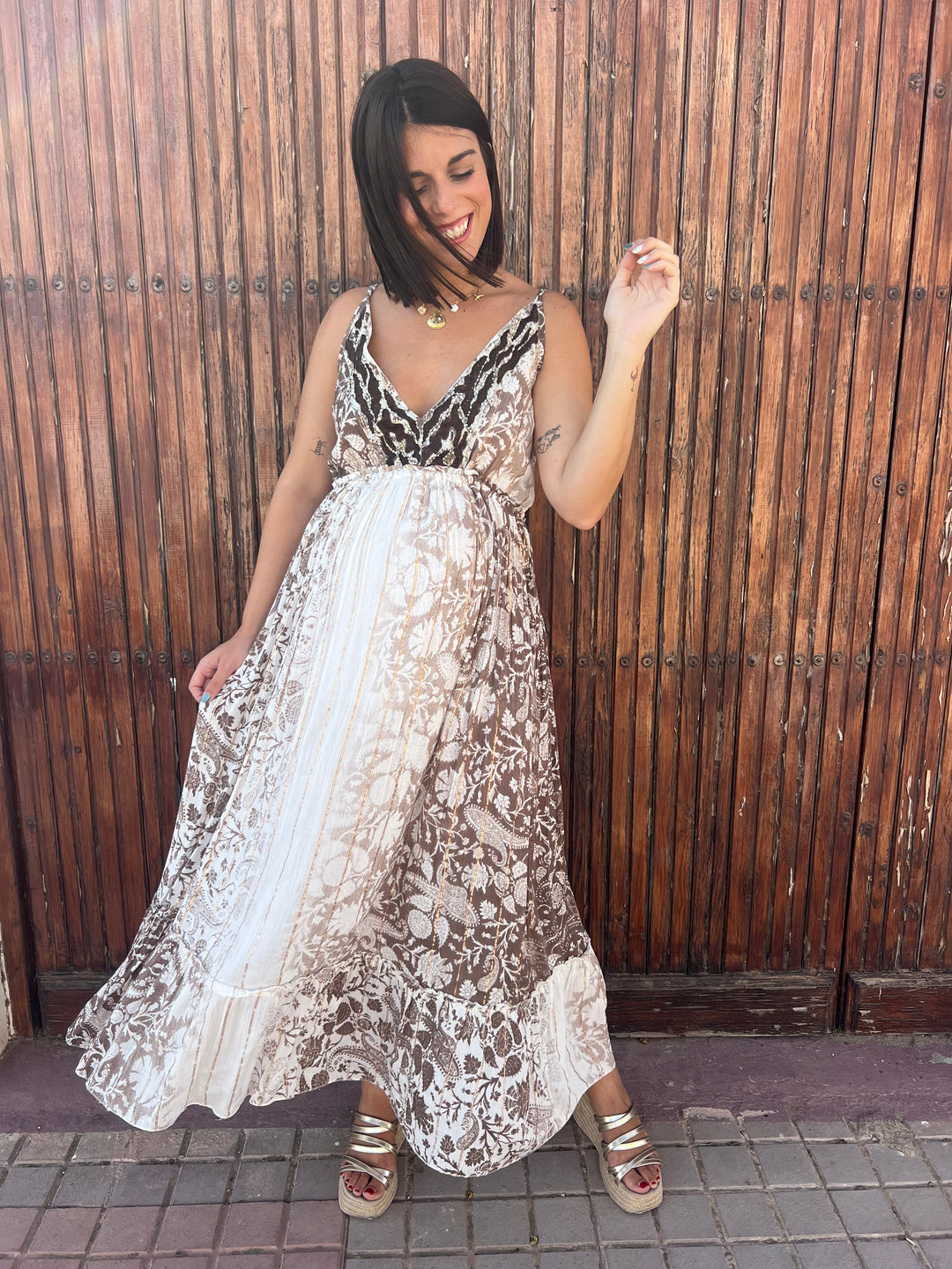 Vestido Menorca marrón