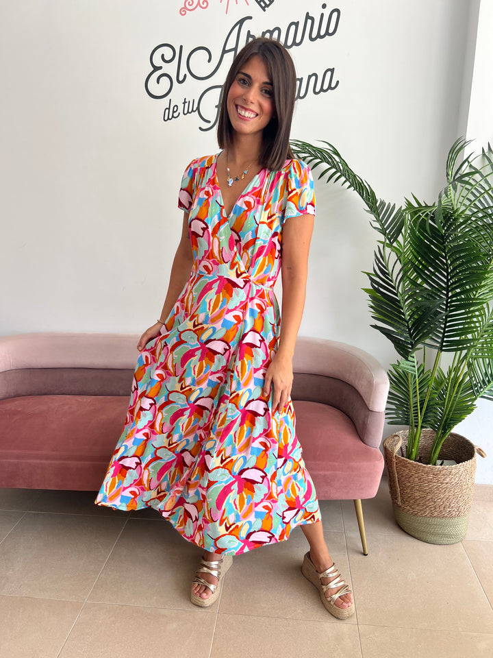 Vestido Isabel fucsia