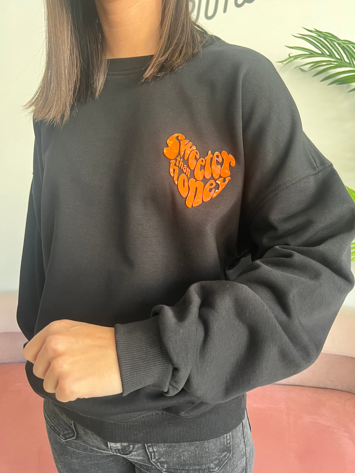 Sudadera Honey negro
