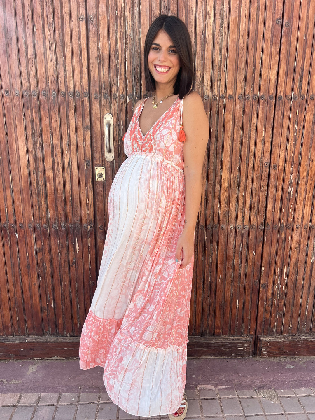 Vestido Menorca coral