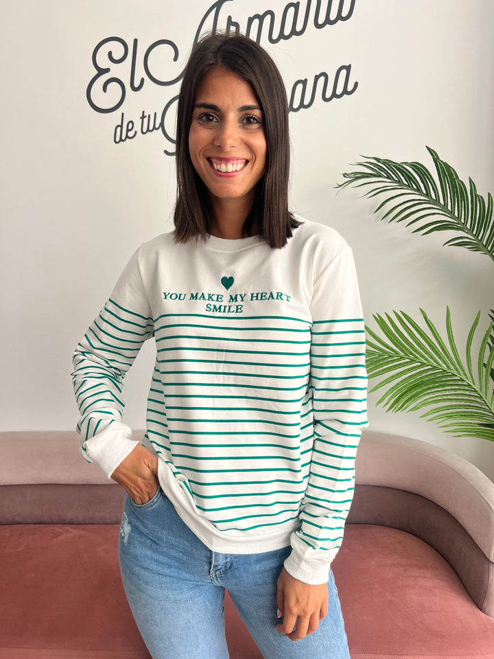 Sudadera Heart verde