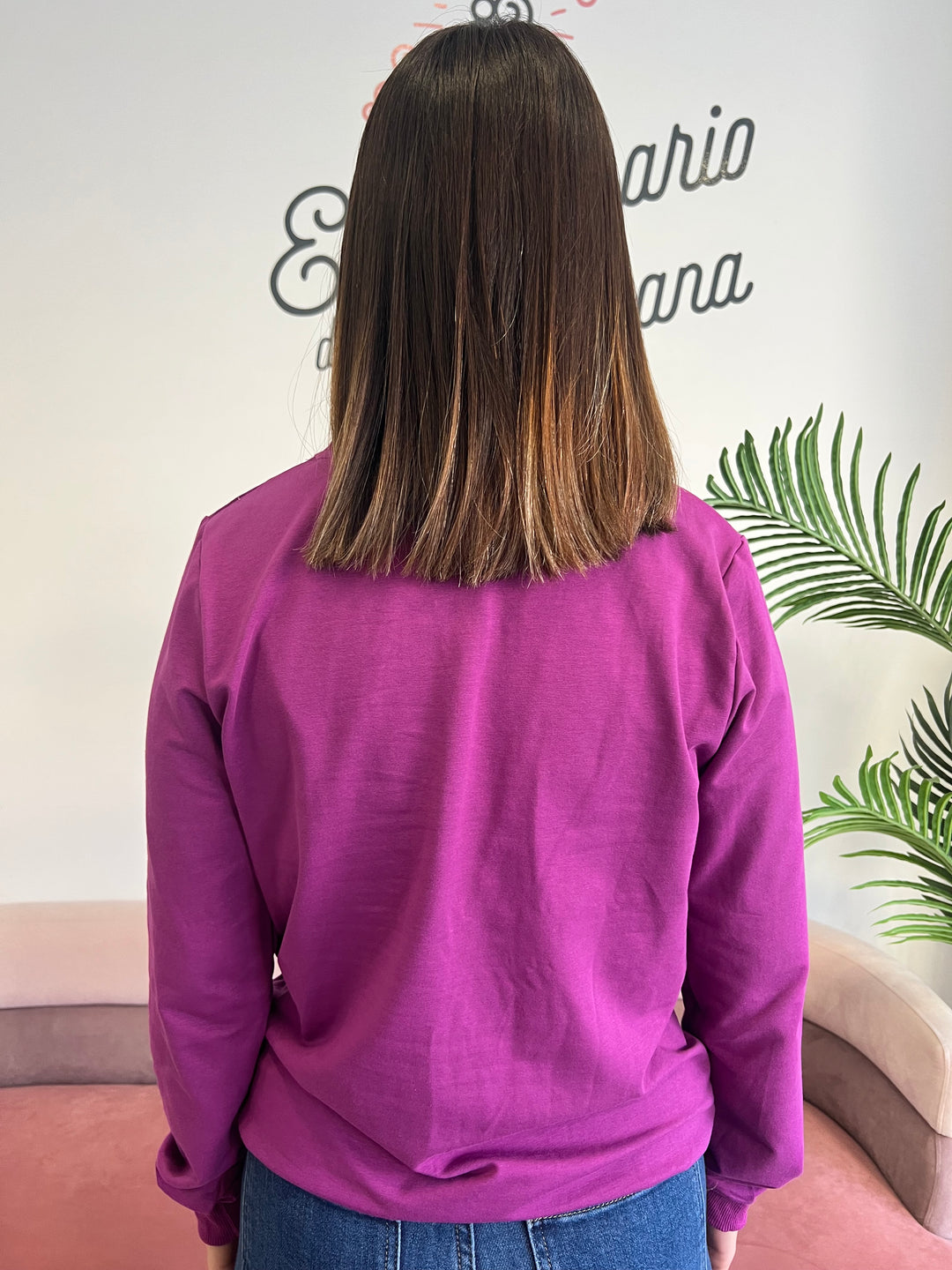 Sudadera Flowers morado