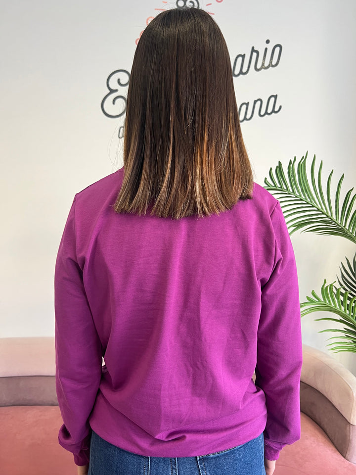 Sudadera Flowers morado