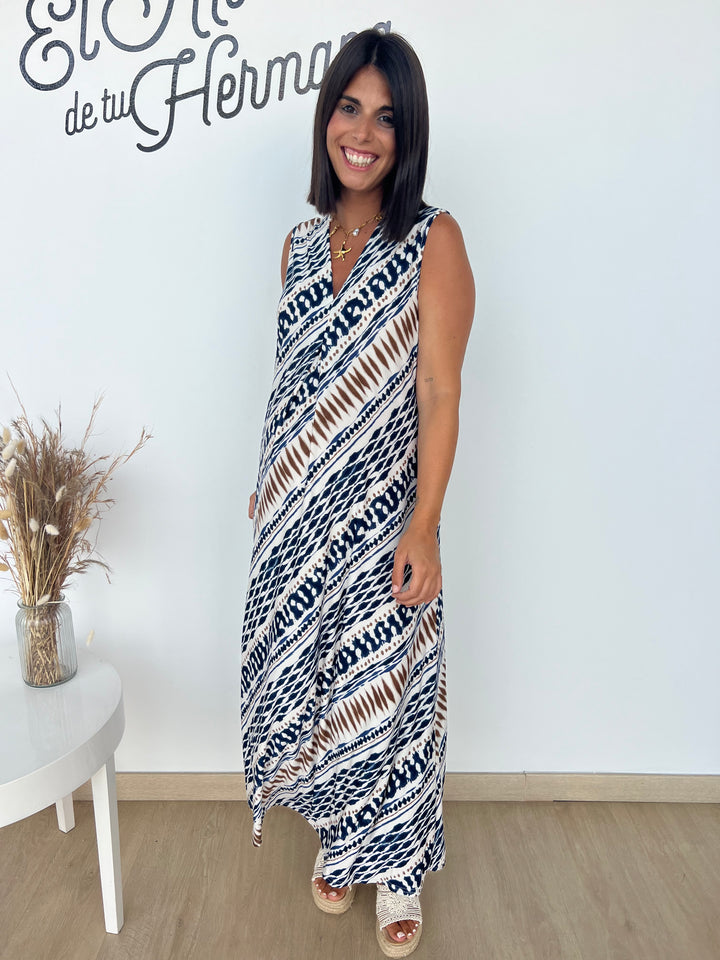 Vestido Noemí azul marino