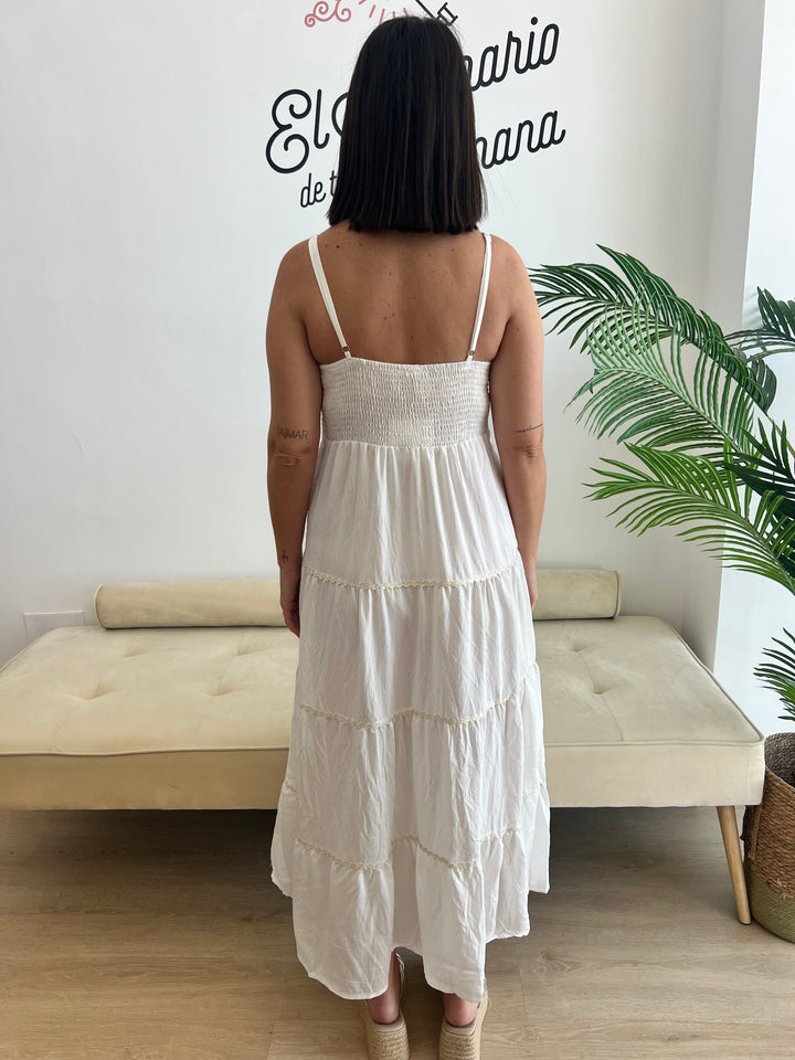 Vestido Grecia blanco roto