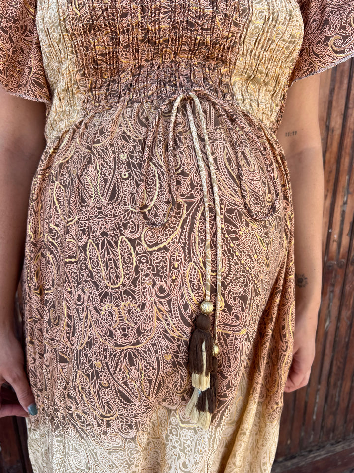 Vestido Mikonos marrón