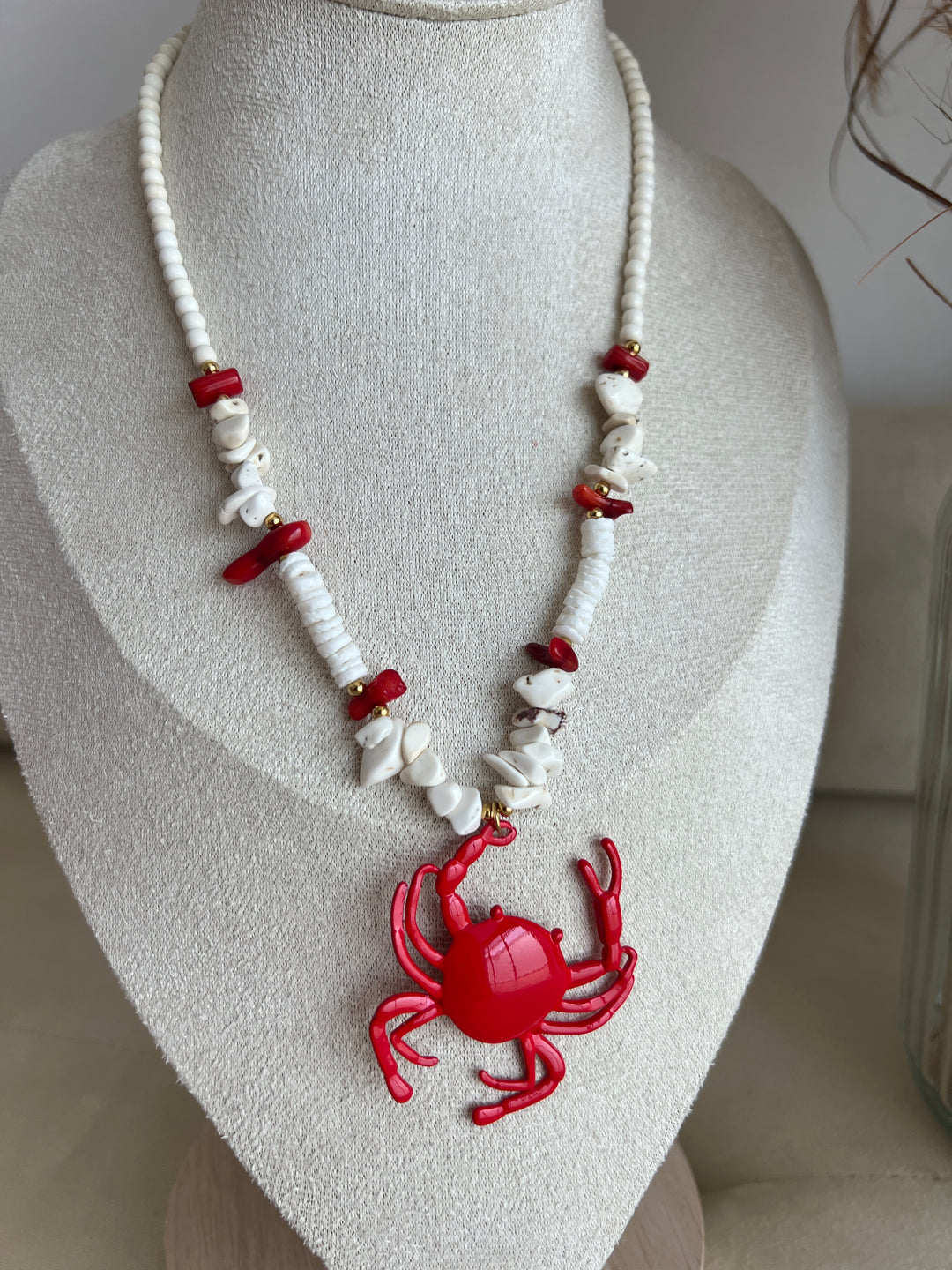 Collar Cangrejo blanco (acero)