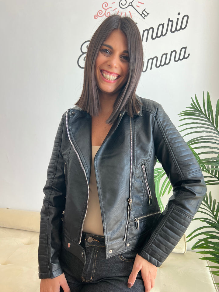 Chaqueta Biker negro