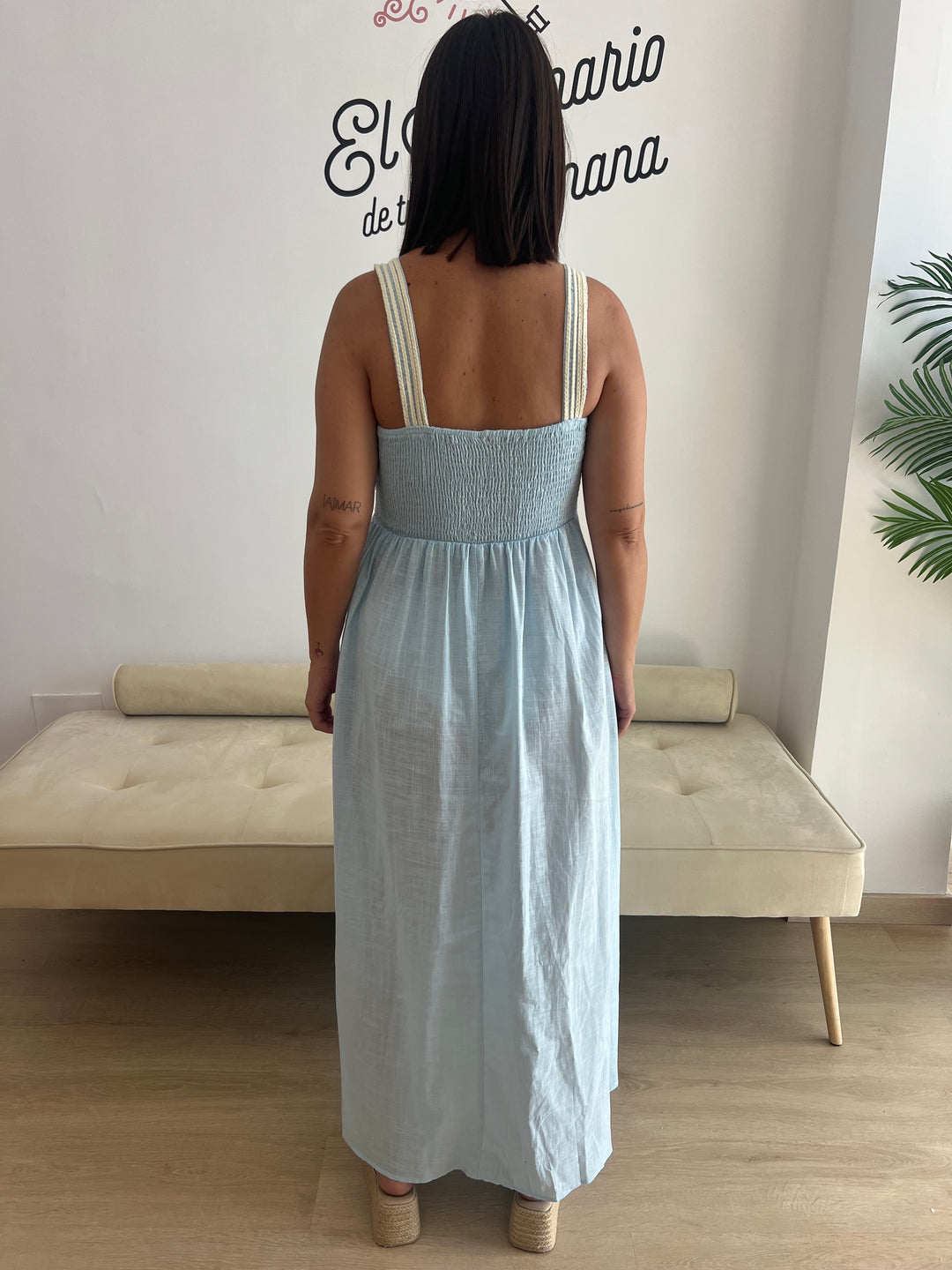 Vestido Inma celeste
