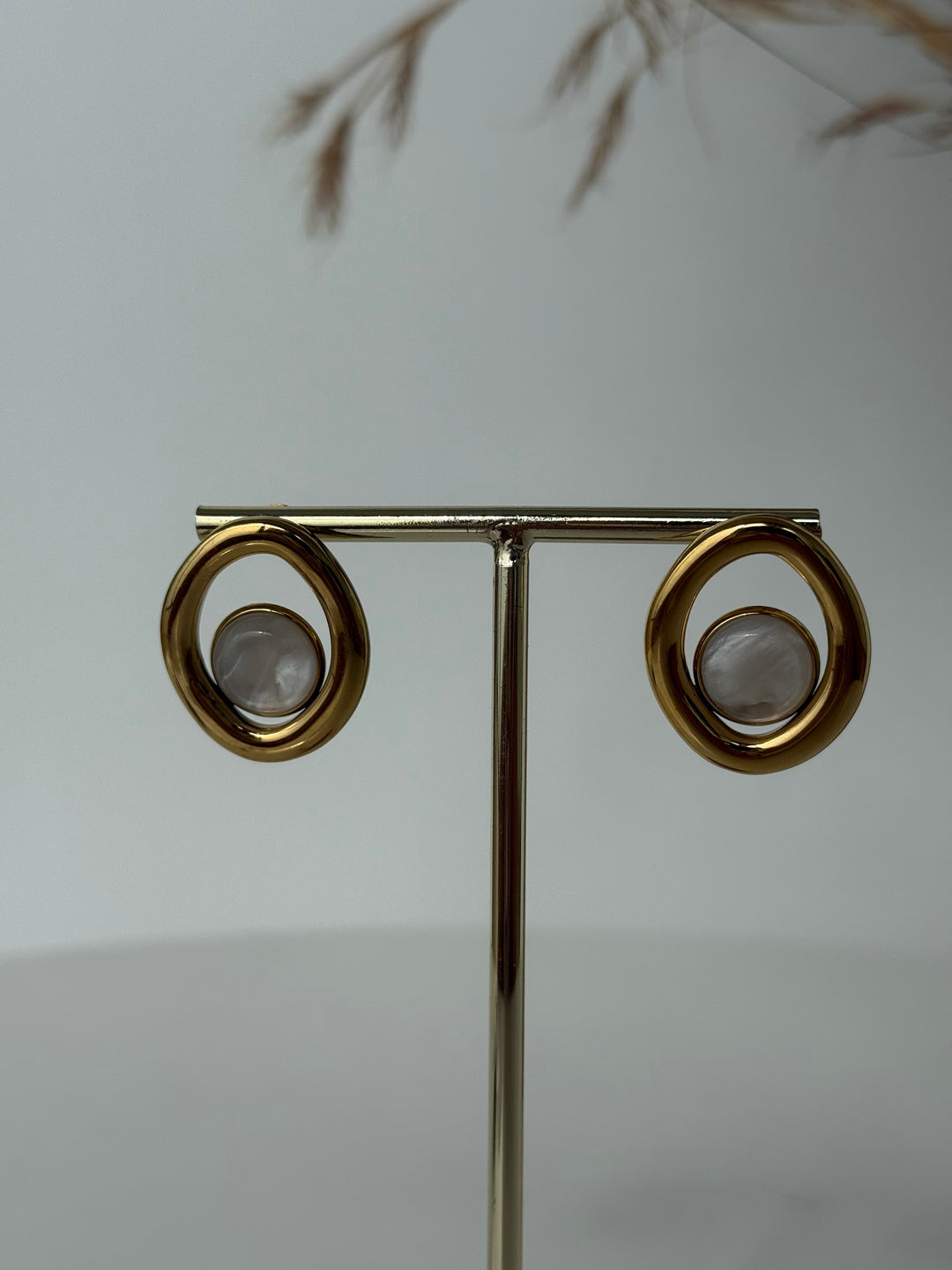 Pendientes Yara blanco (acero)