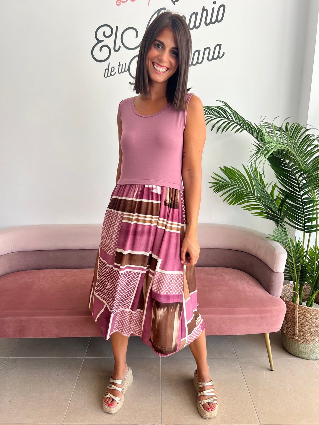 Vestido Inés rosa