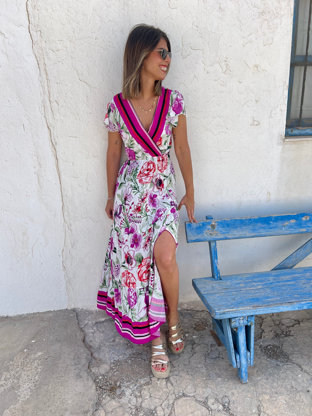 Vestido Pilar buganvilla