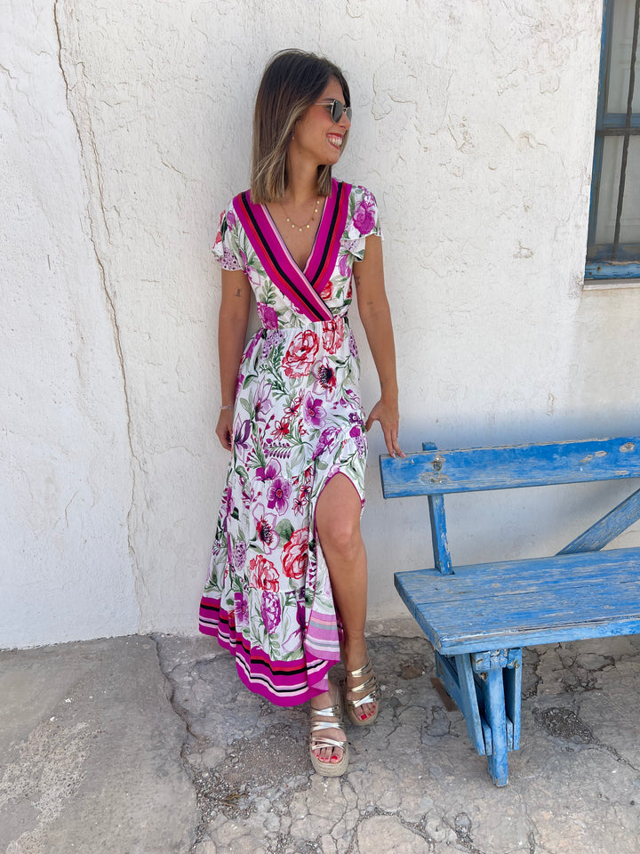 Vestido Pilar buganvilla
