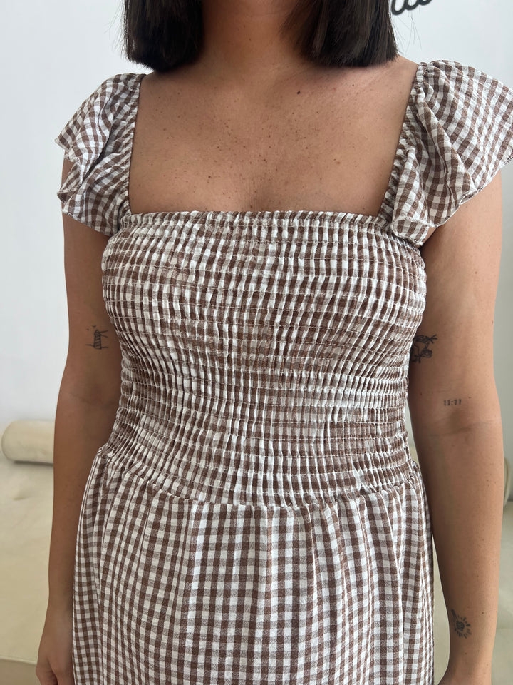Vestido Yanira marrón