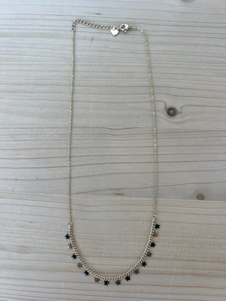 Collar multi stars negro (acero)