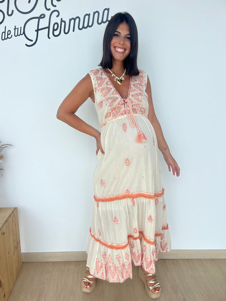 Vestido Shiva coral