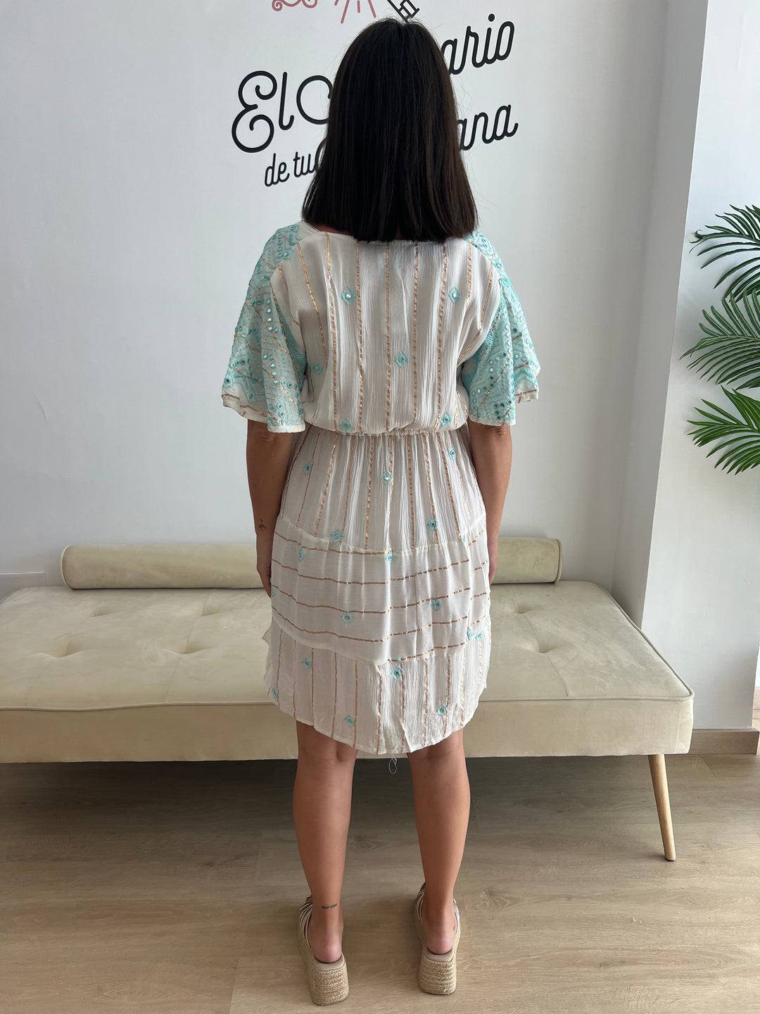 Vestido Cabo turquesa