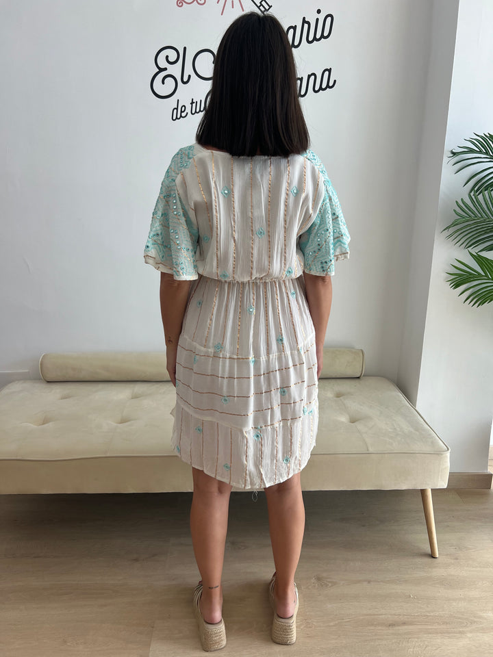 Vestido Cabo turquesa