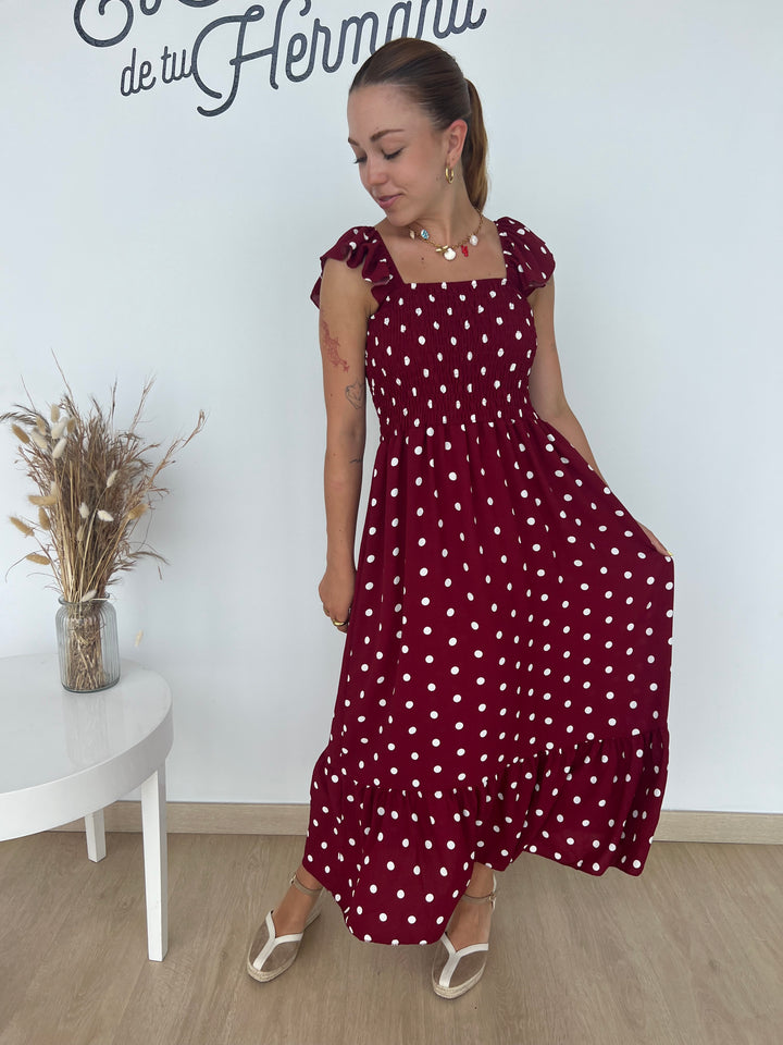 Vestido Violeta burdeos