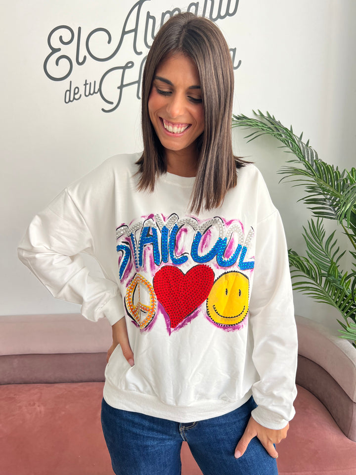 Sudadera Staycool blanco