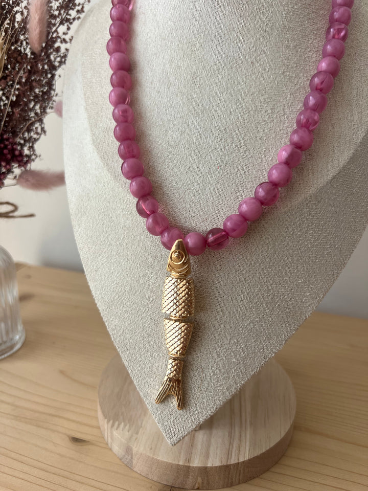 Collar Fish rosa