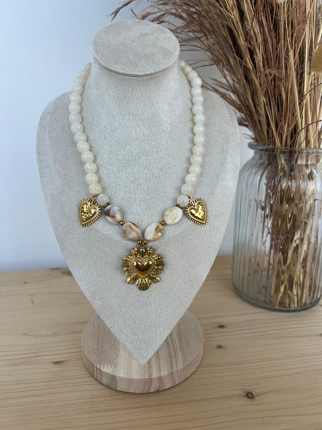 Collar Leo blanco (acero)