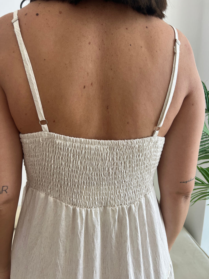 Vestido Grecia beige