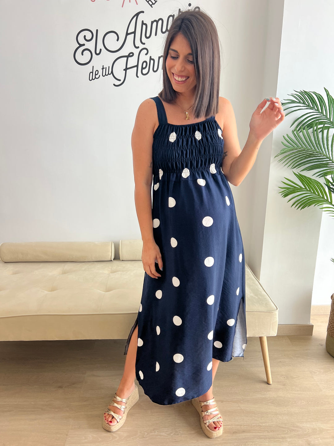 Vestido Samira azul marino