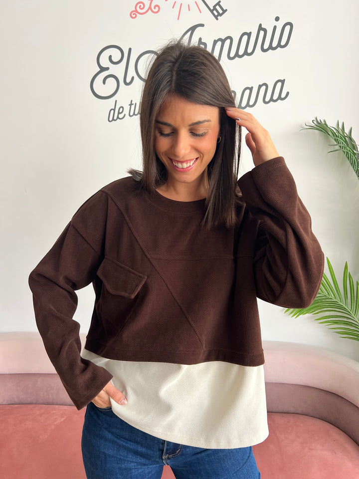 Sudadera Alejandra marrón