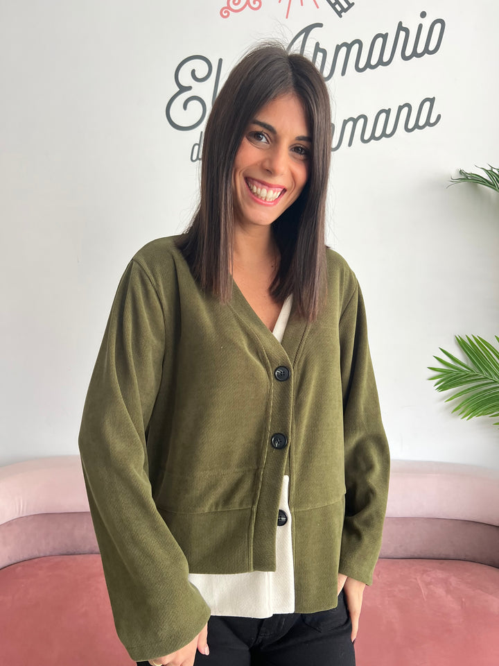 Chaqueta Noemí verde oscuro